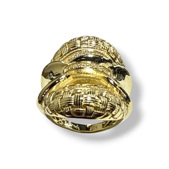 Anello Mandile 1922 Erosioni in Argento 2CROC127360 - 2CROC127360